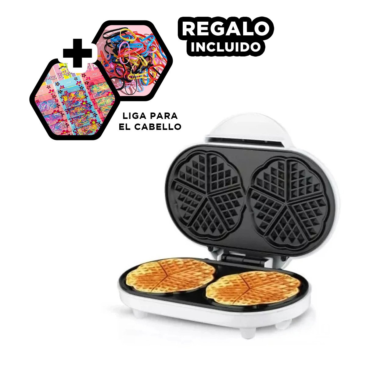 SANDWICHERA ELECTRICA DOBLE BLANCO CON USO PRACTICO EN COCINA YLIGAS REGALO - 2