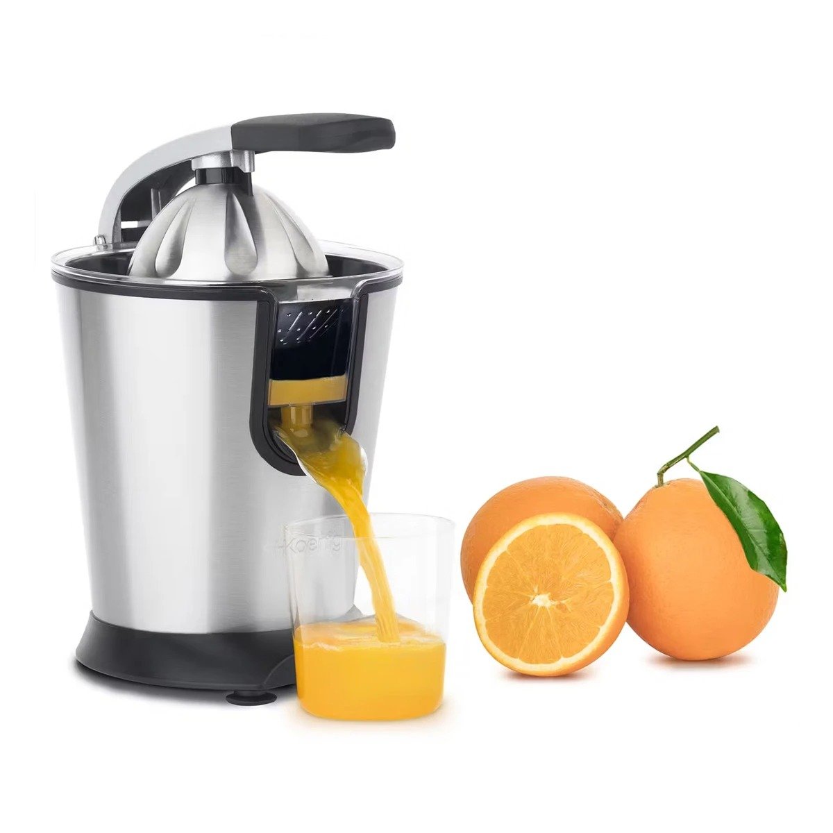 EXPRIMIDOR ELECTRICO DE CITRUS 400 ML CON BASE ANTIDESLIZANTE COLOR PLATEADO YSTICKY - 5
