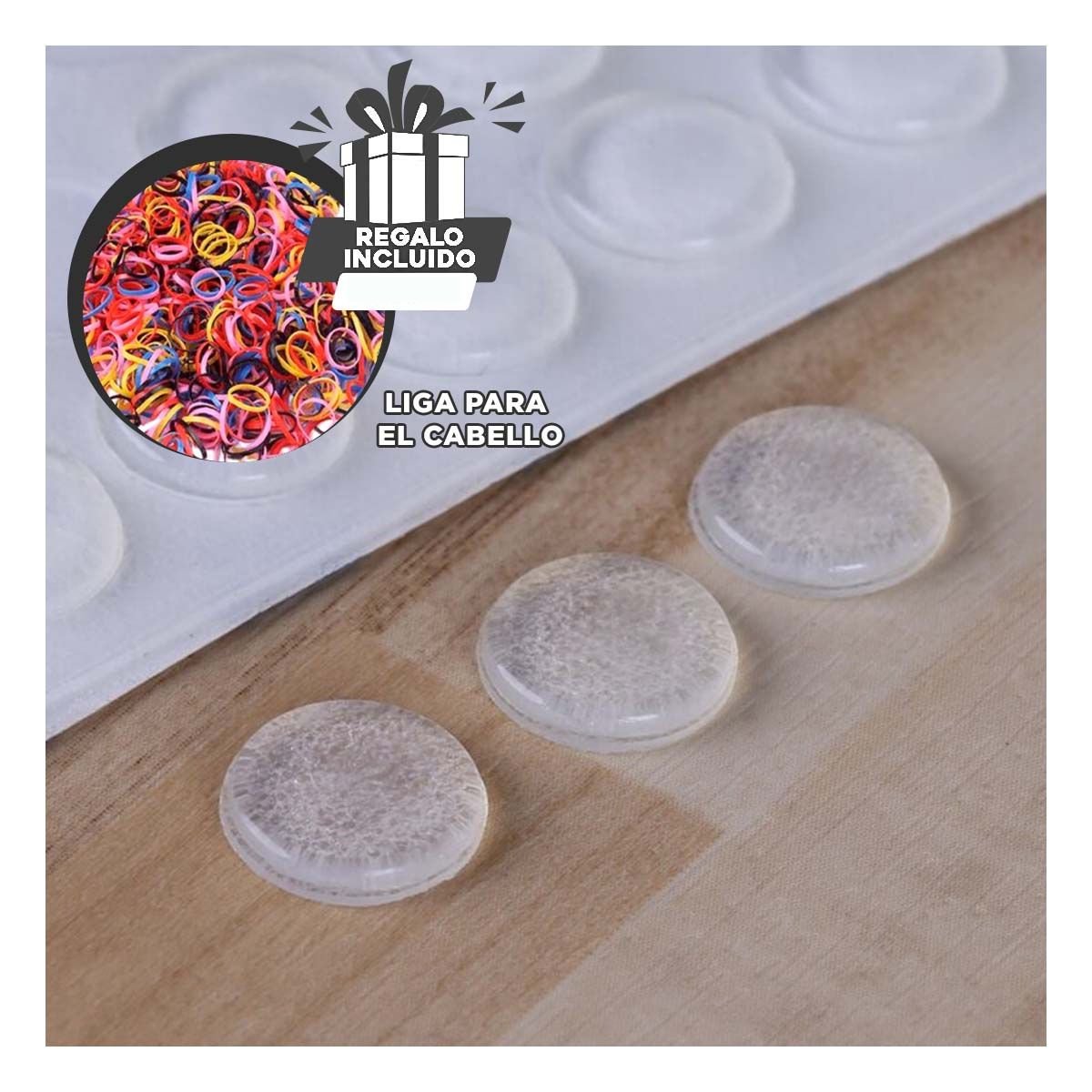 PACK 100 PIEZAS TOPES DE SILICONA TRANSPARENTE PARA PUERTAS EN CASA YLIGAS REGALO - 2