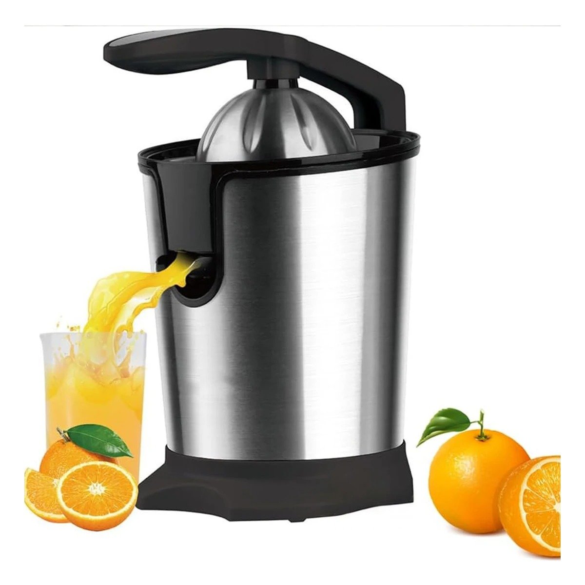 PRENSA ELECTRICA DE NARANJA 400 ML PLATEADO PARA JUGOS NATURALES YLIGAS REGALO - 5