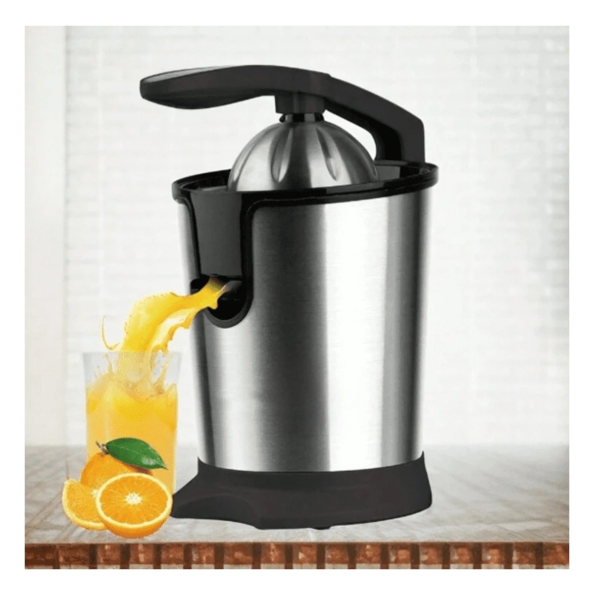 EXTRACTOR ELECTRICO DE JUGOS 400 ML PLATEADO PARA HOGAR Y OFICINA YPAPEL REGALO - 1