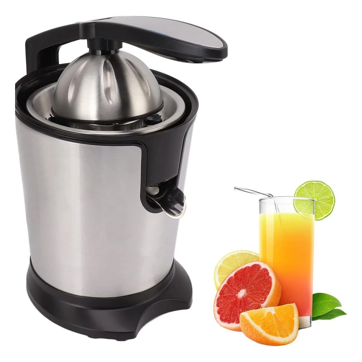 EXTRACTOR ELECTRICO DE JUGOS 400 ML PLATEADO PARA HOGAR Y OFICINA YPAPEL REGALO - 5