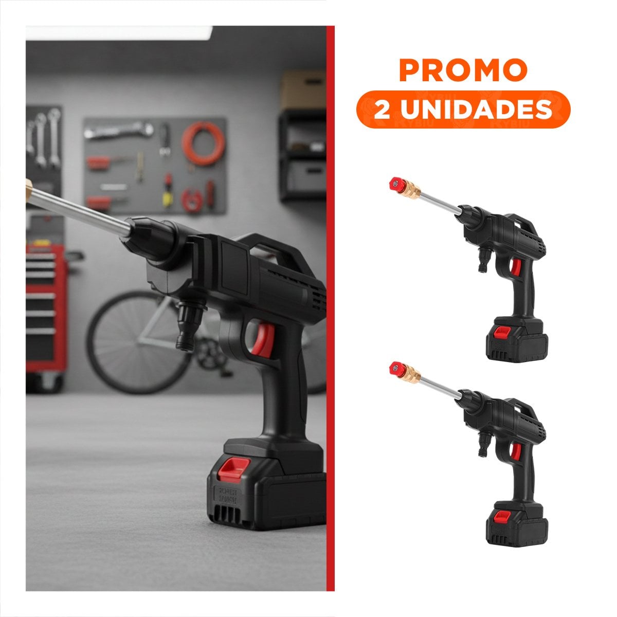 PACK2 HIDROLAVADORA COMPACTA PARA AUTO CON TECNOLOGIA EFICIENTE Y PRACTICA YREGALO STICKER - 1