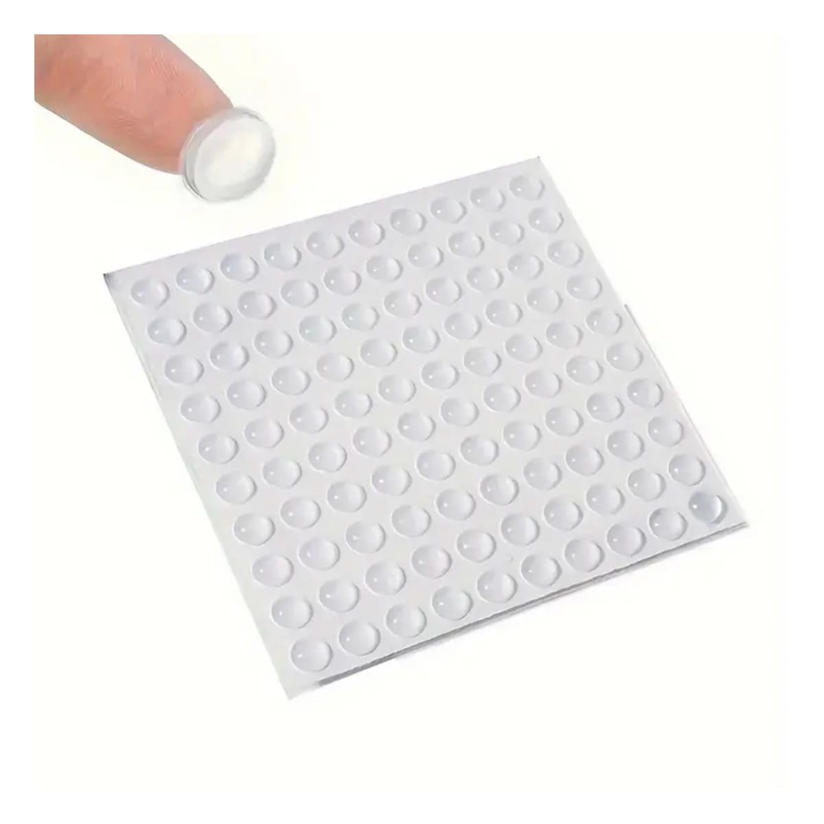 PACK6 TOPES TRANSPARENTES 100 PIEZAS DE SILICONA PARA PUERTAS DEL HOGAR YREGALO STICKER - 2