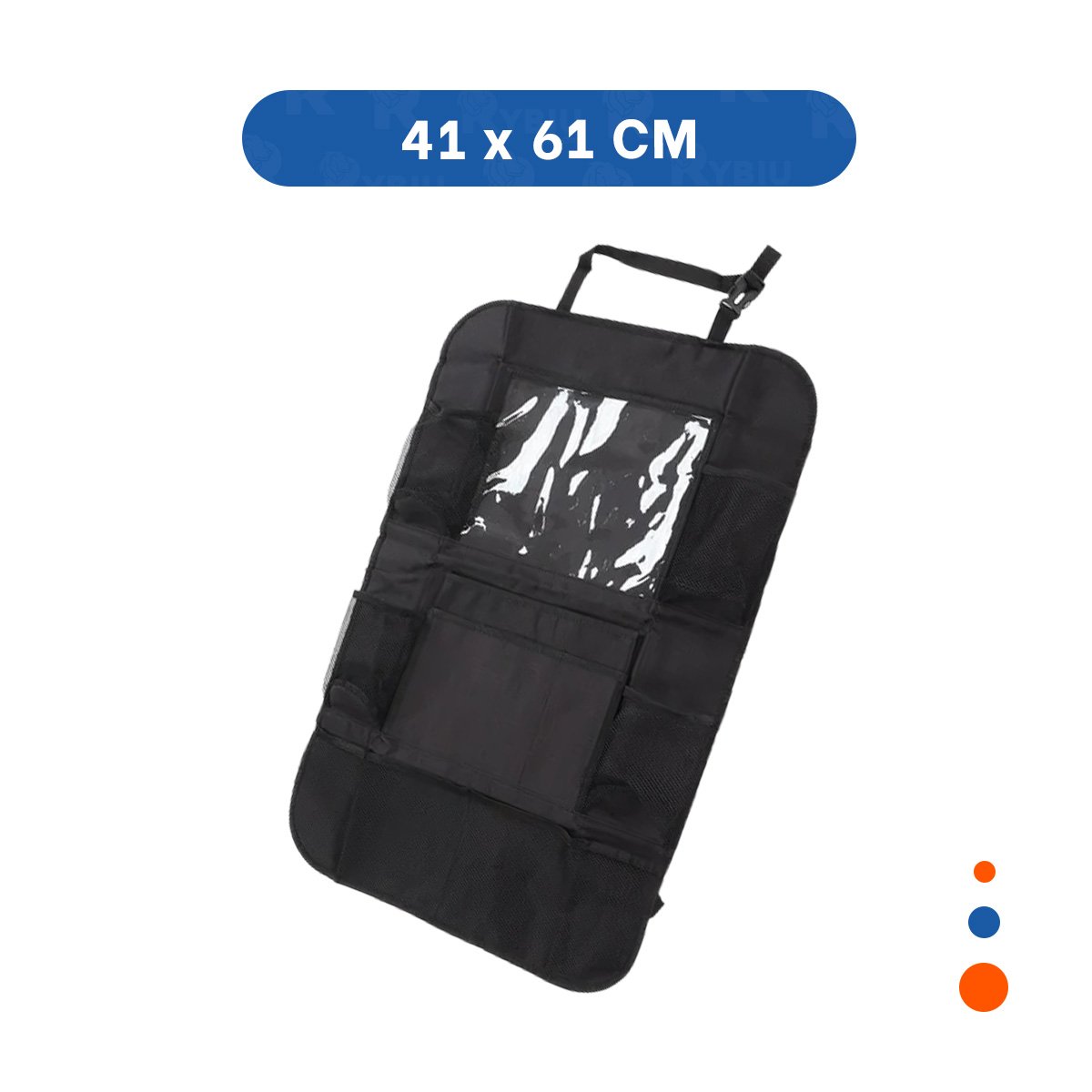 PACK2 ESTUCHE ORGANIZADOR DE RESPALDO DE ASIENTO DE COCHE NEGRO PRACTICO YREGALO STICKER - 4