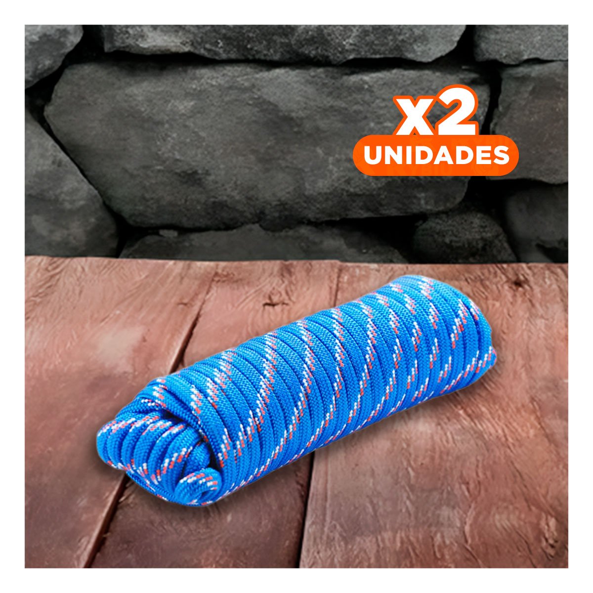 PACK2 SOGA 4M X 4CM AZUL PARA TRABAJO PESADO EN CAMPING Y HOGAR YPAPEL REGALO - 1