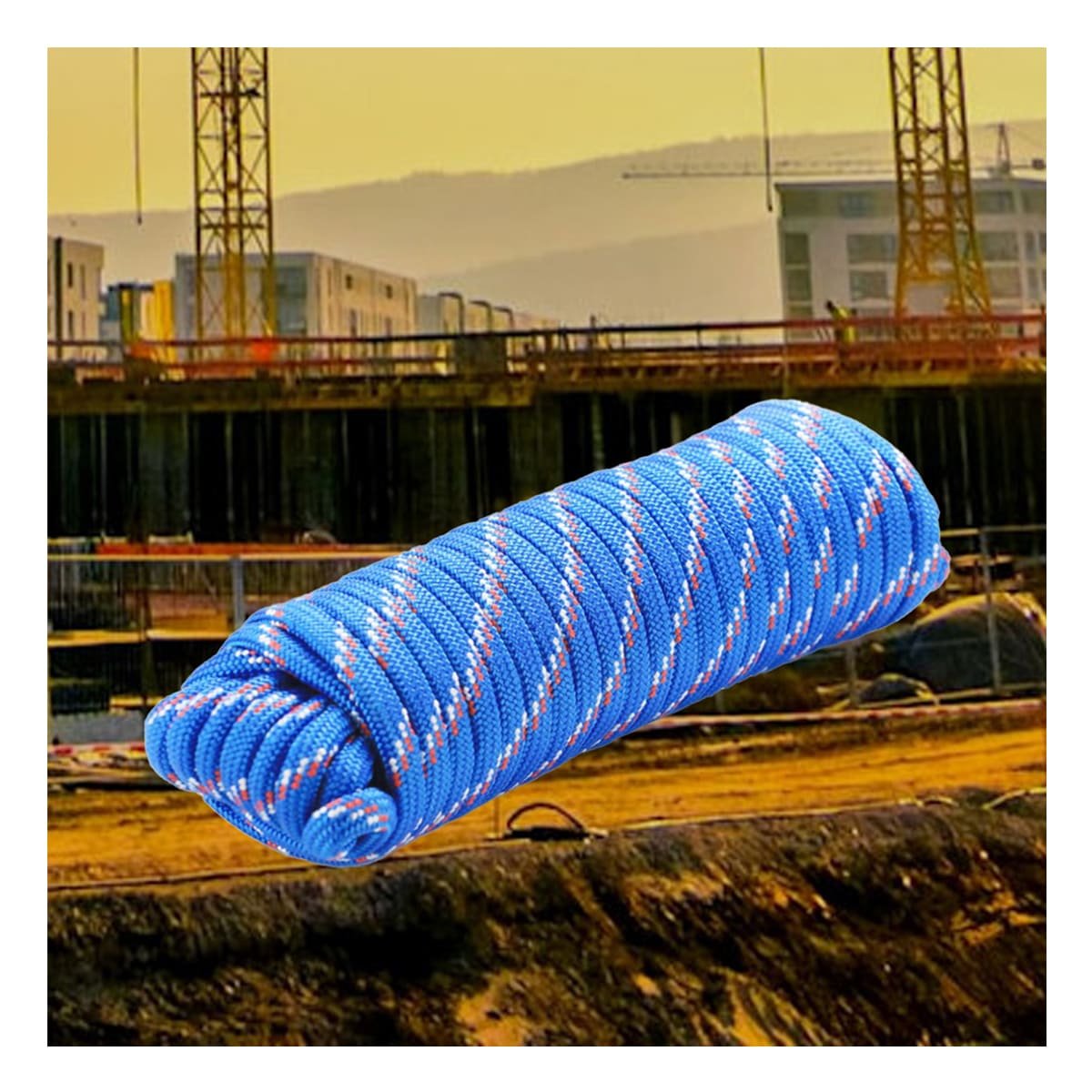 PACK6 LAZO 4M X 4CM AZUL MULTIUSO PARA AMARRE EN CAMPING Y CASA YPAPEL REGALO - 5