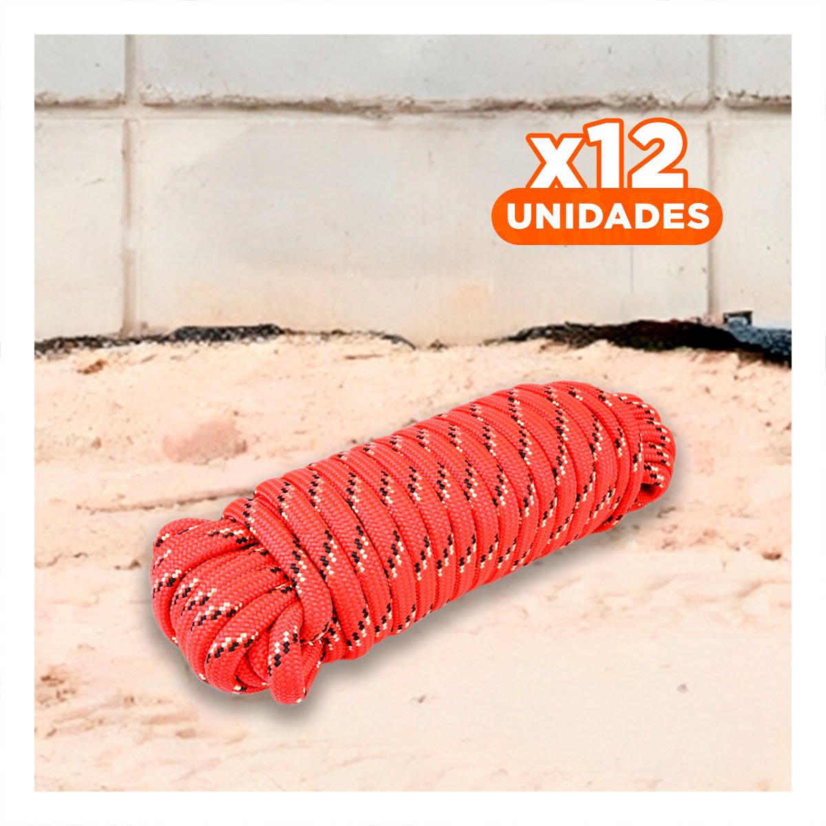 PACK12 CORDON RESISTENTE 4M X 4CM ROJO PARA SUJECION EN HOGAR YREGALO STICKER - 1
