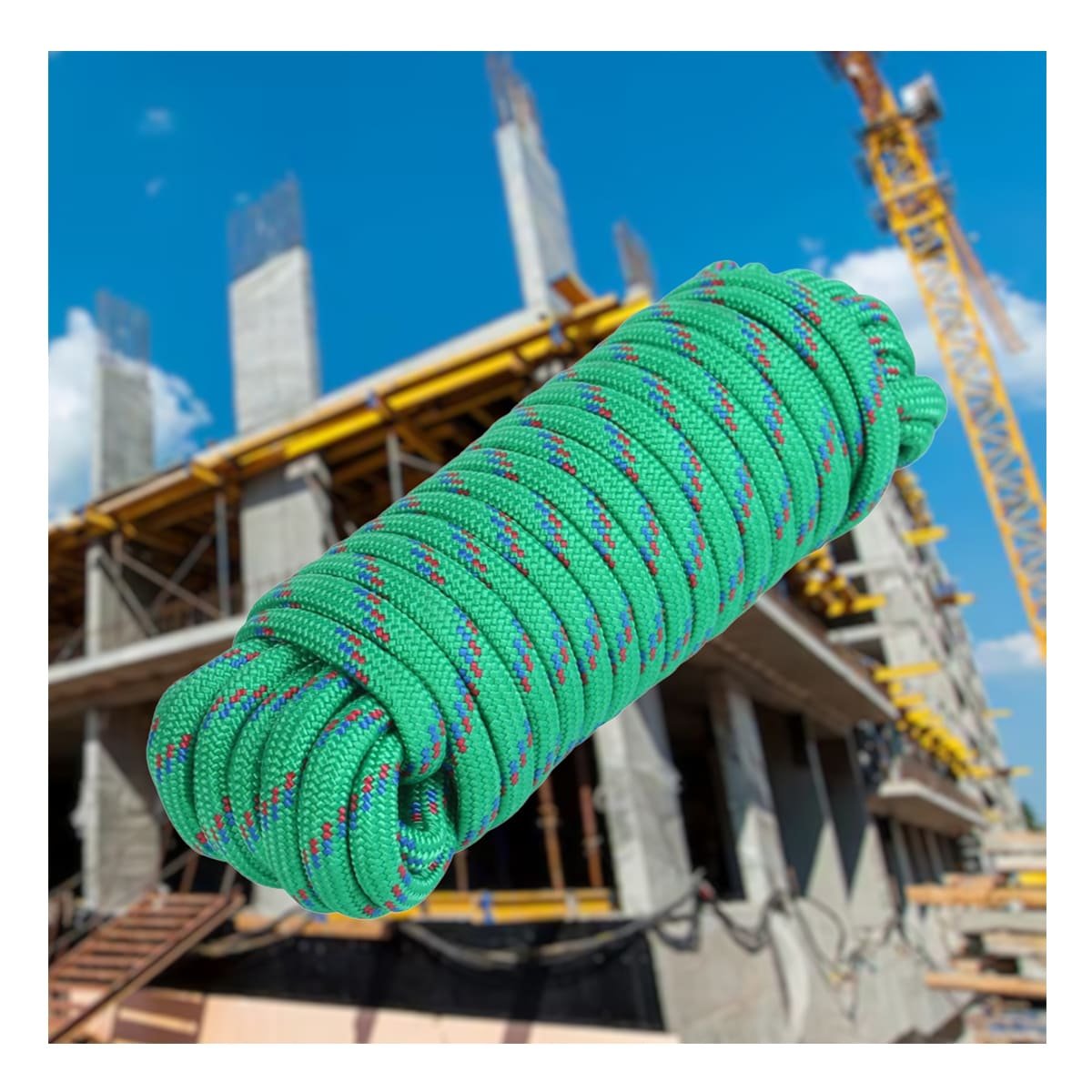 PACK4 CORDEL 4M X 4CM VERDE FIRME PARA AMARRE EN ACTIVIDADES OUTDOOR - 5