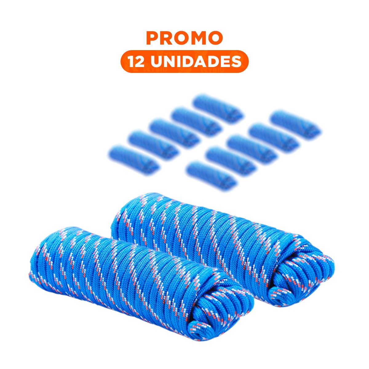PACK12 LINEA 4M X 4CM AZUL DURADERA PARA AMARRE EN CAMPING Y HOGAR - 1