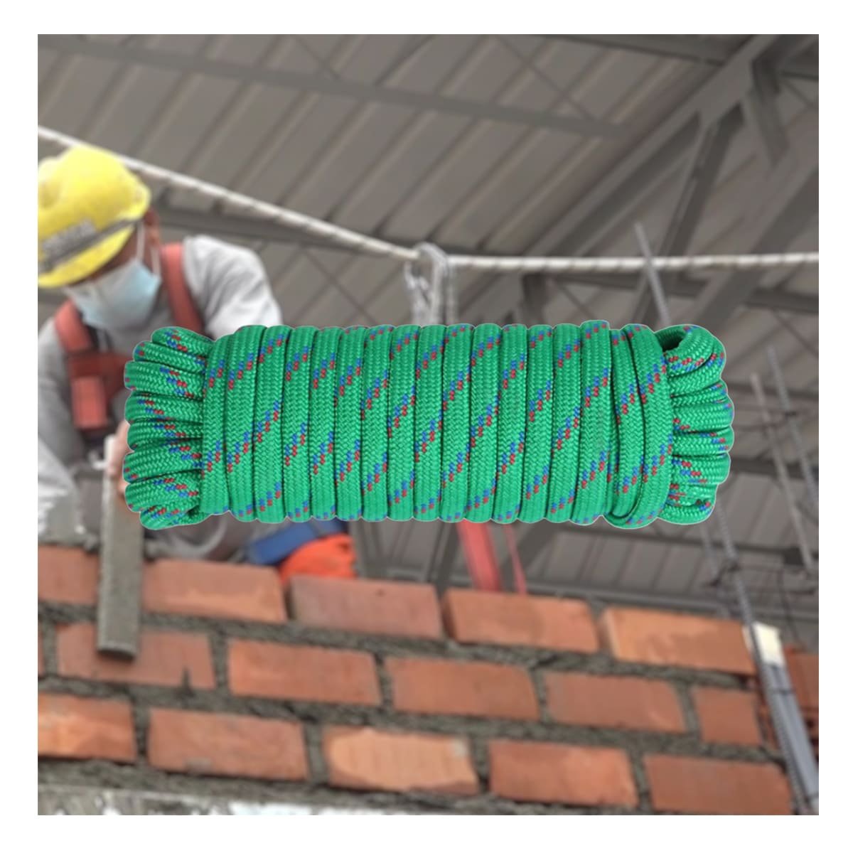 LAZO 4M X 4CM VERDE FUERTE PARA AMARRE SEGURO EN JARDIN Y CASA YREGALO STICKER - 5