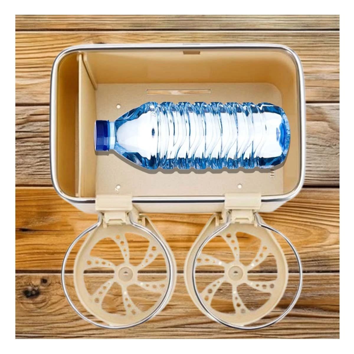 ORGANIZADOR PARA AUTO 18X11X11,5CM CREMA CHISPEADO PRACTICO YPAPEL REGALO - 1
