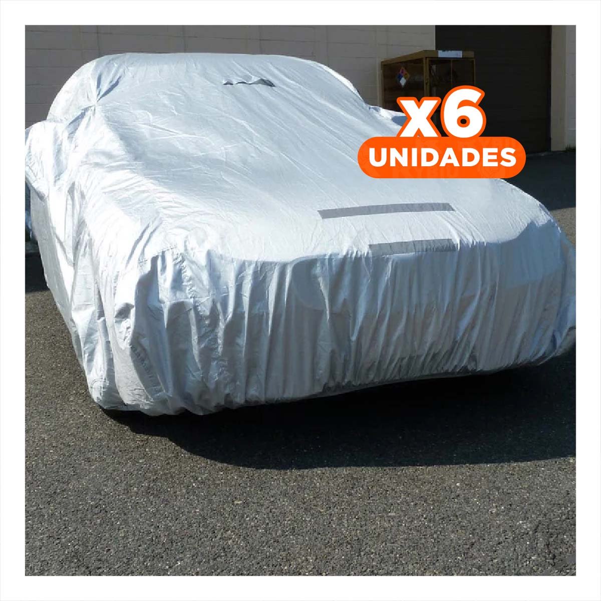 PACK6 ABRIGO PARA AUTO XL 540X175X120CM GRIS COBERTURA TOTAL EXTERIOR YPAPEL REGALO - 1