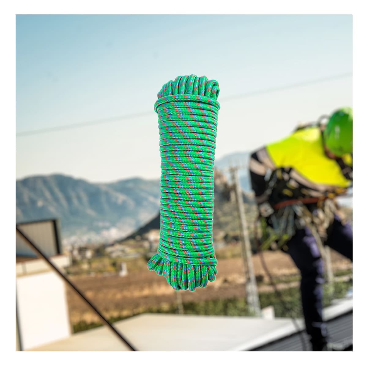 PACK2 CUERDA 4M X 4CM VERDE PARA AMARRE FIRME EN HOGAR Y EXTERIOR - 3
