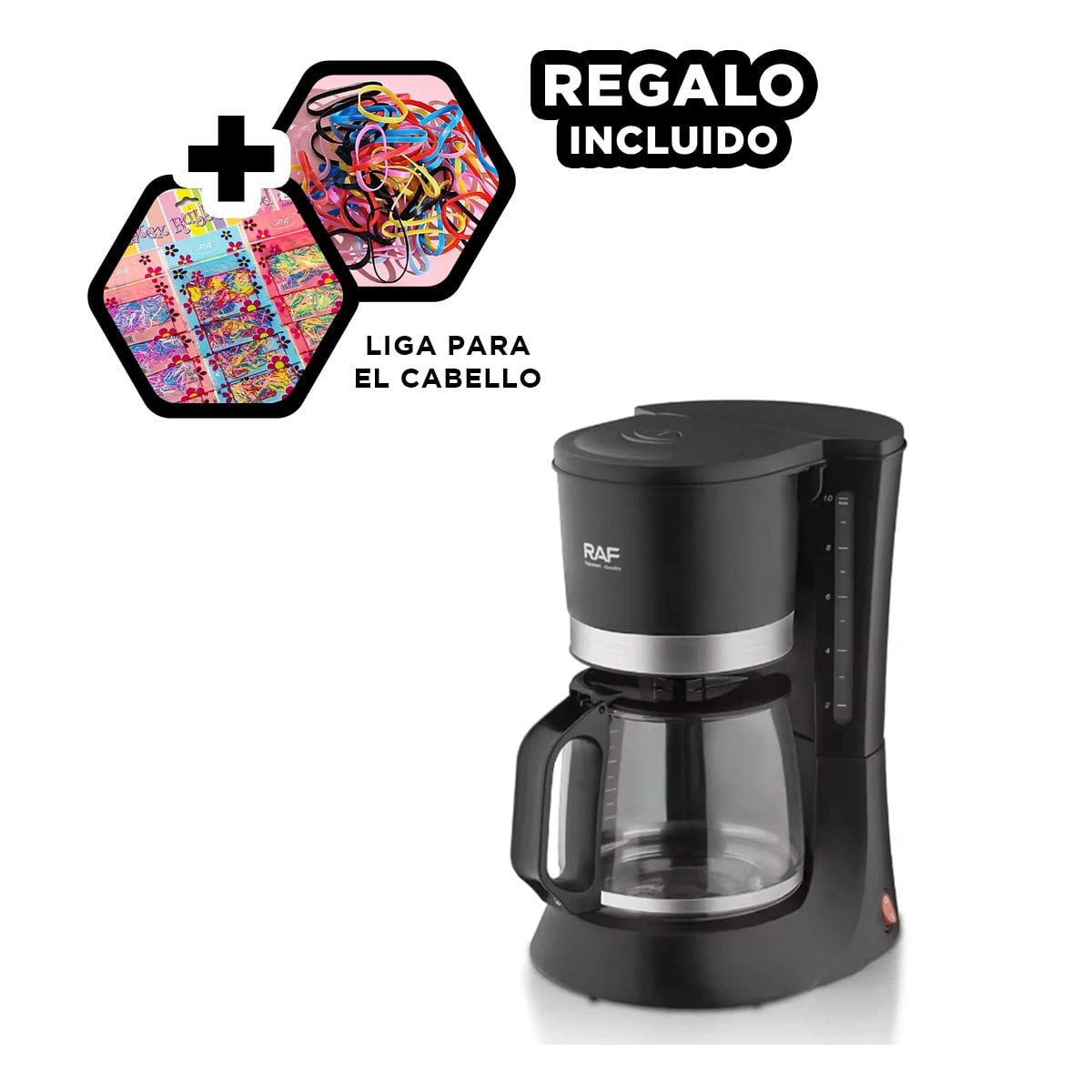 CAFETERA COMPACTA NEGRO CON SISTEMA AUTOMÁTICO Y SEGURO 1.2L YLIGAS REGALO - 2