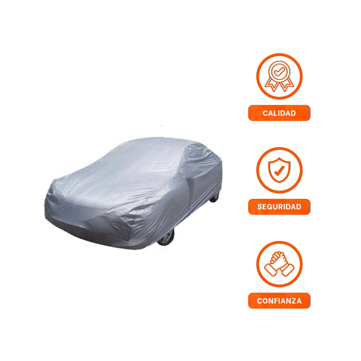 PROTECTOR PARA AUTO XL 540X175X120CM GRIS COBERTURA COMPLETA IMPERMEABLE YPAPEL REGALO - 5