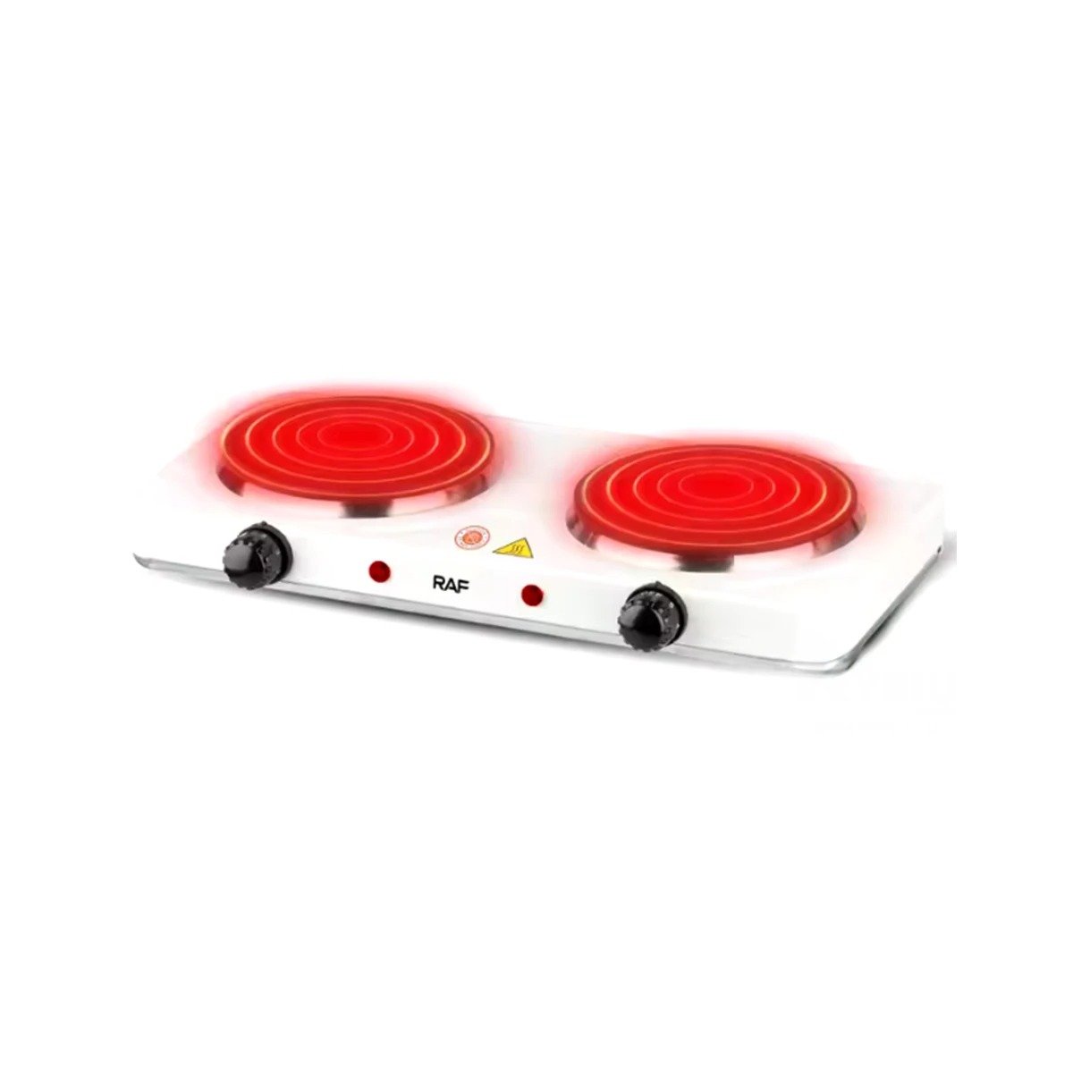 HORNILLA ELECTRICA DOBLE BLANCA PARA COCINA Y HOGAR MODERNO YREGALO STICKER - 1