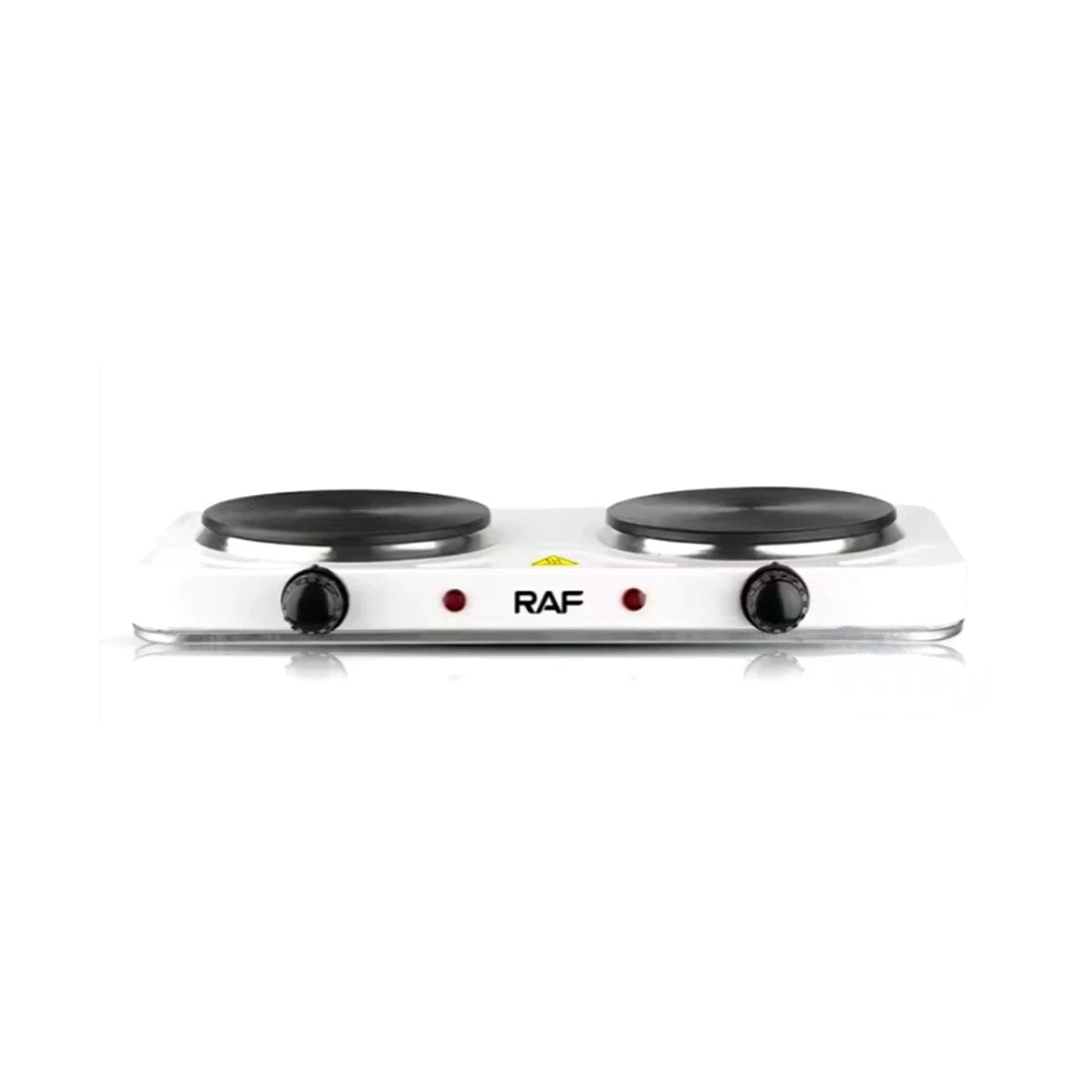 PACK2 PARRILLA ELECTRICA 2 HORNILLAS COMPACTA PARA COCINA COLOR BLANCO YREGALO STICKER - 2