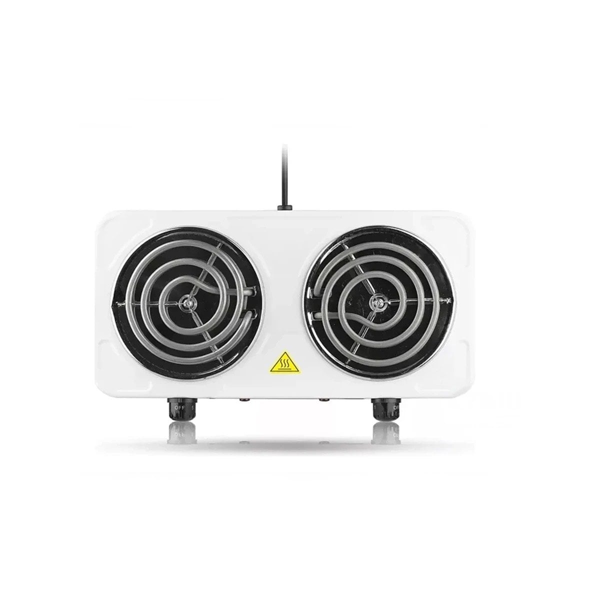 PARRILLA ELECTRICA DOBLE BLANCA PORTATIL PARA HOGAR Y PREPARAR COMIDAS YLIGAS REGALO - 5