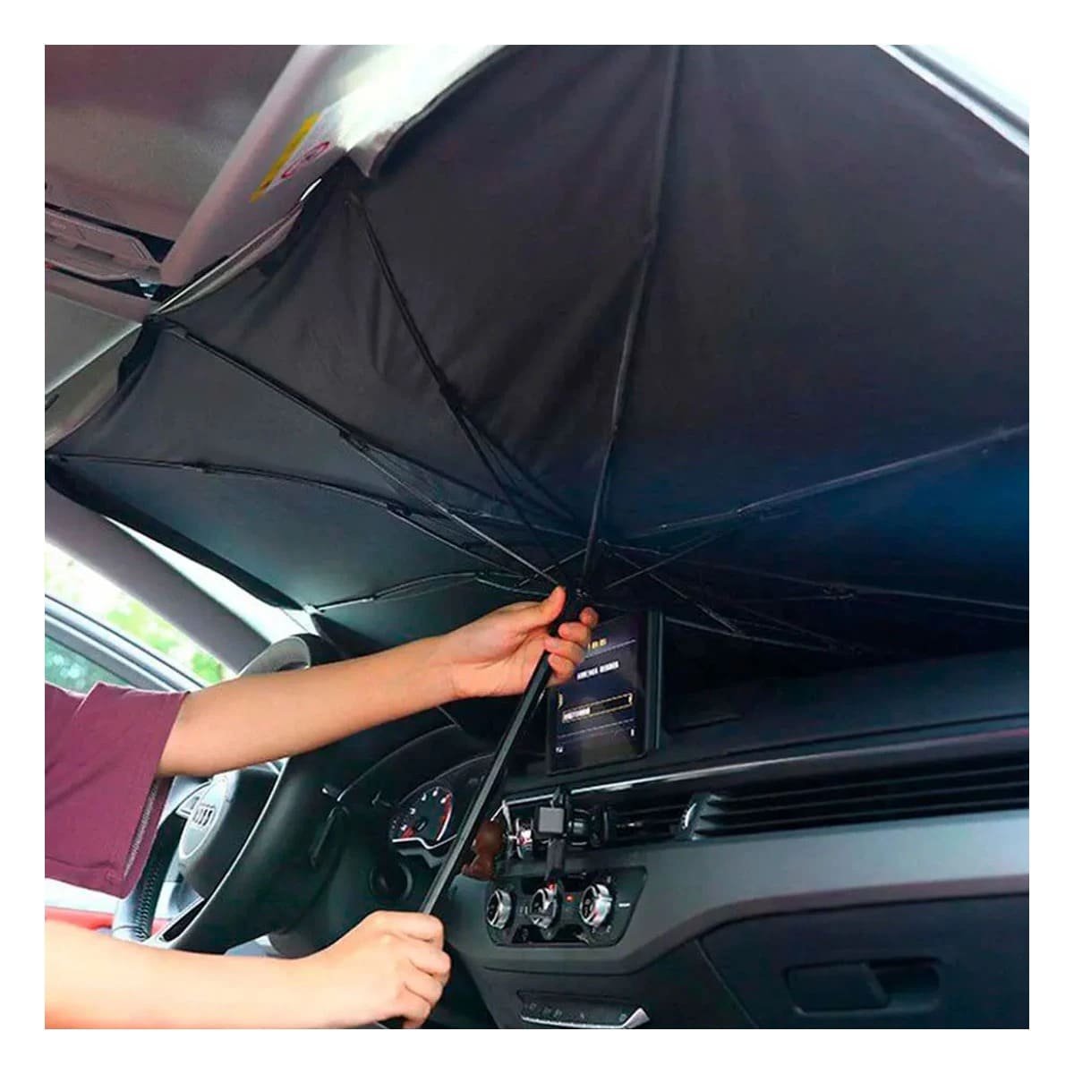 PACK2 PANTALLA SOLAR PLEGABLE PARA AUTO CON MATERIAL REFLECTANTE - 3