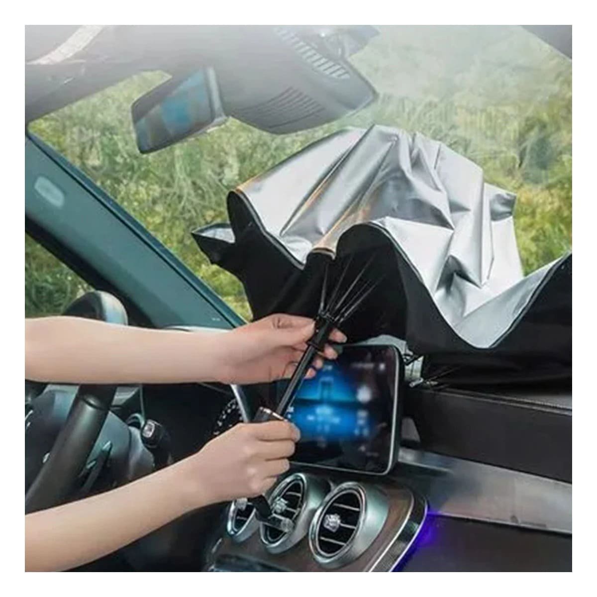 PACK4 AISLANTE SOLAR PLEGABLE PARA AUTO CON DISENO COMPACTO - 5