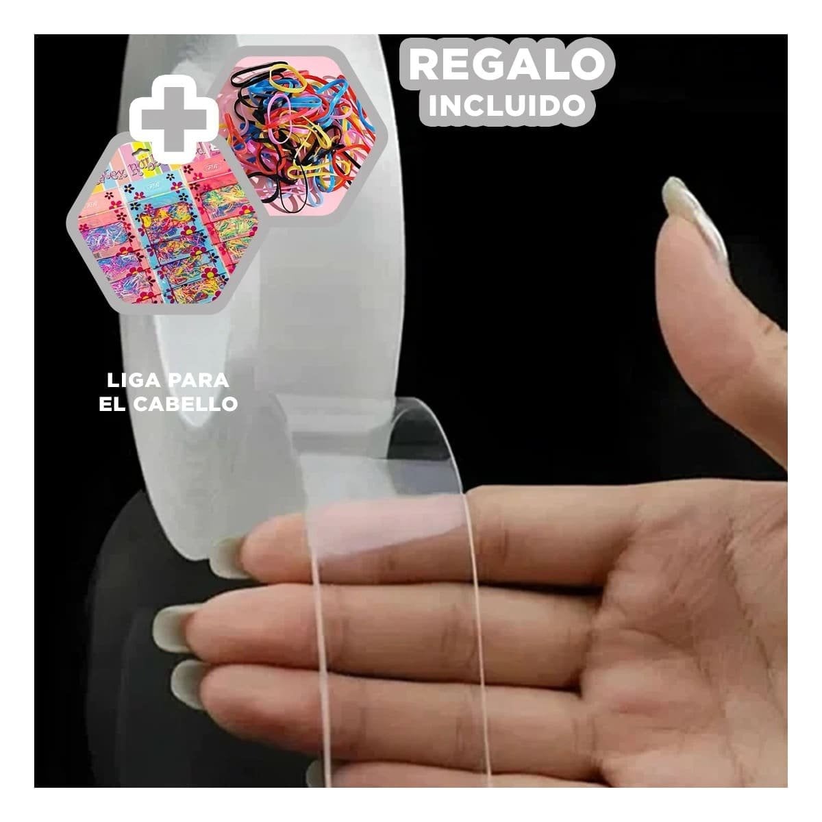 ROLLO ADHESIVO DOBLE CONTACTO DE 3 METROS MULTIFUNCIONAL RESISTENTE PARA HOGAR YLIGAS REGALO - 2