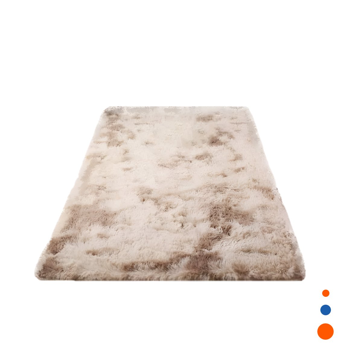 PACK6 ALFOMBRILLA DE TEXTURA PELUCHE BLANCO Y CAMELLO RECTANGULAR 40X60CM Y+REGALO STICKER - 2