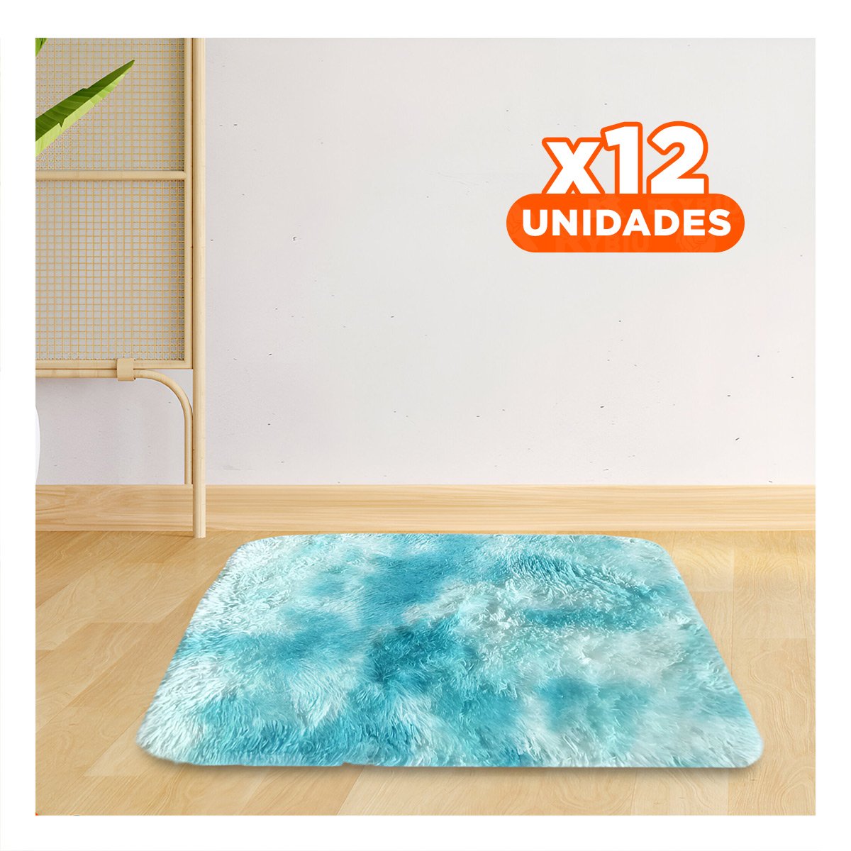 PACK12 BASE RECTANGULAR DIMENSIONES 40X60CM DE TEXTURA PELUCHE CELESTE Y BLANCO Y+PAPEL REGALO - 1