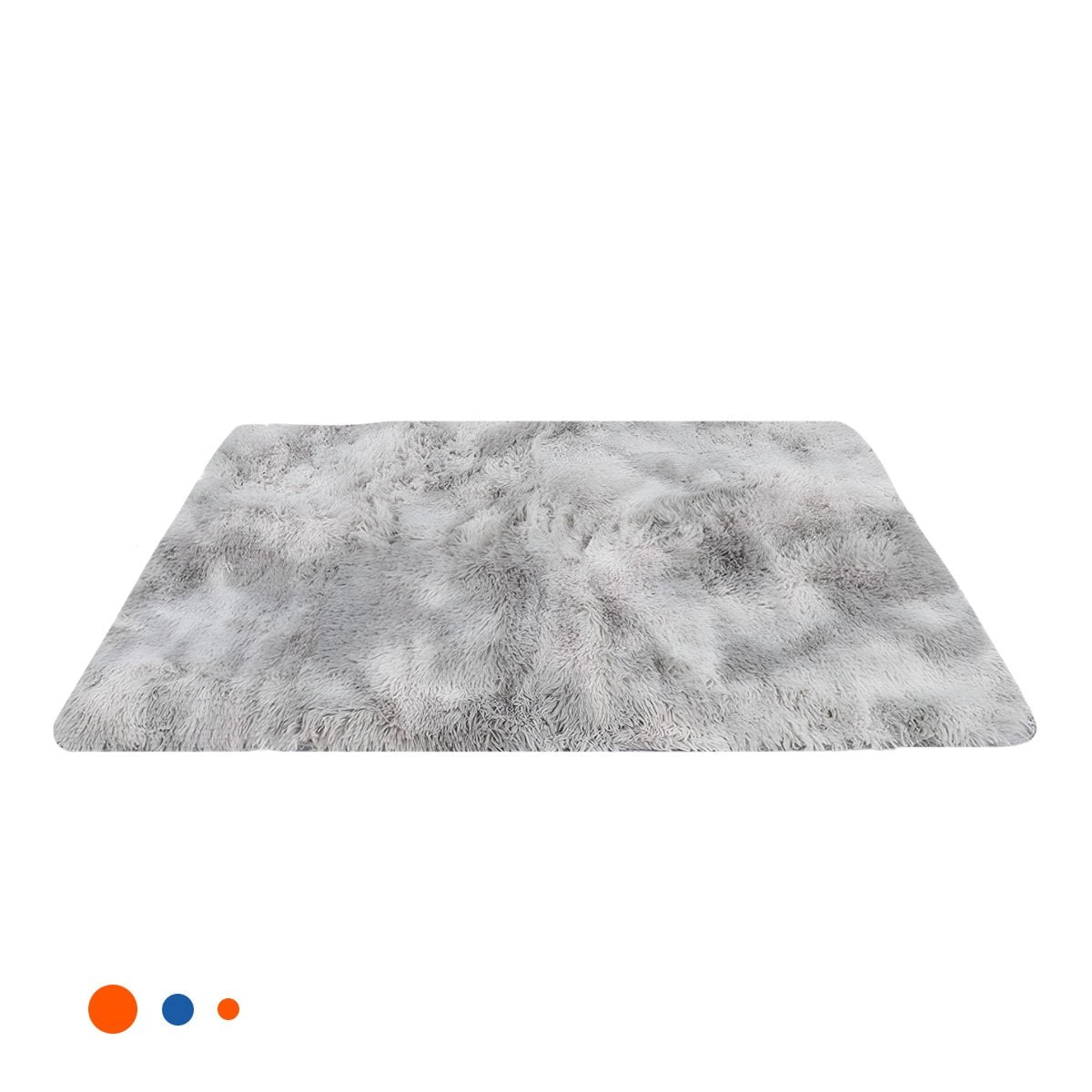 ALFOMBRA RECTANGULAR PLOMO DE TEXTURA PELUCHE EN DIMENSIONES 40X60CM Y+LIGAS REGALO - 5