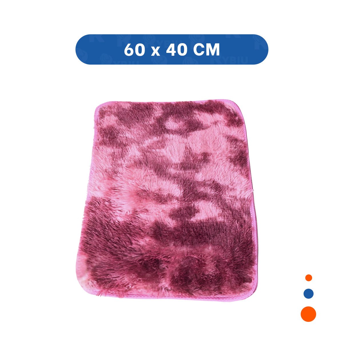 PACK4 TAPETE RECTANGULAR GUINDA Y ROSADO PELUCHE CON MEDIDA 40X60CM Y+PAPEL REGALO - 4