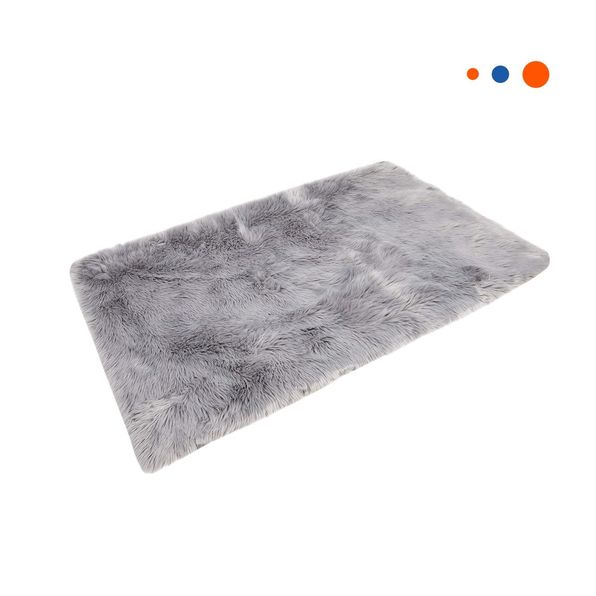 PACK2 TAPETE PLOMO RECTANGULAR 40X60CM CON SUPERFICIE PELUCHE Y+REGALO STICKER - 2
