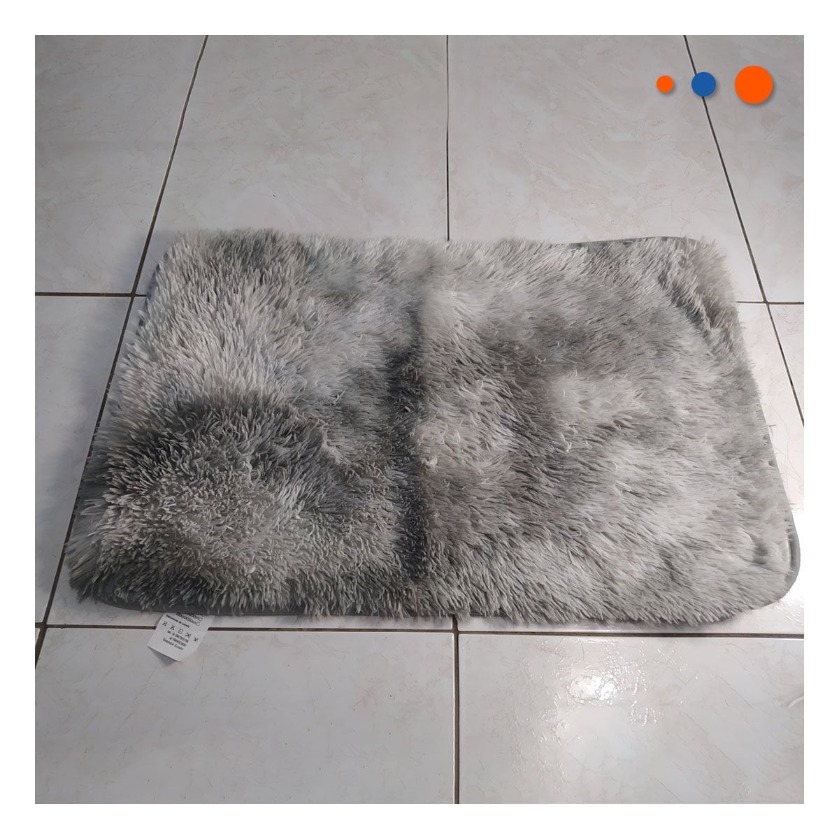 PACK2 TAPETE PLOMO RECTANGULAR 40X60CM CON SUPERFICIE PELUCHE Y+REGALO STICKER - 3