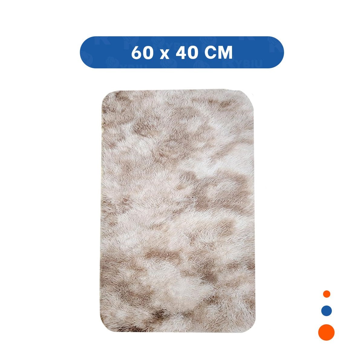 PACK2 TAPETE DE TEXTURA PELUCHE RECTANGULAR BLANCO Y CAMELLO DIMENSIONES 40X60CM - 4