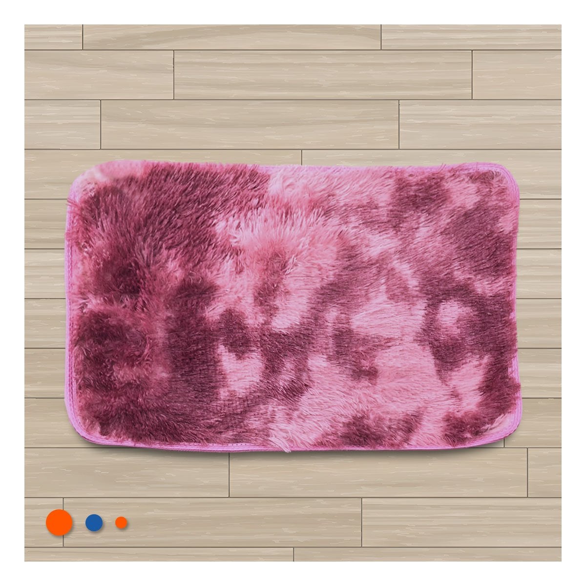 ALFOMBRA GUINDA Y ROSADO RECTANGULAR CON DIMENSIONES 40X60CM Y TEXTURA PELUCHE Y+PAPEL REGALO - 2