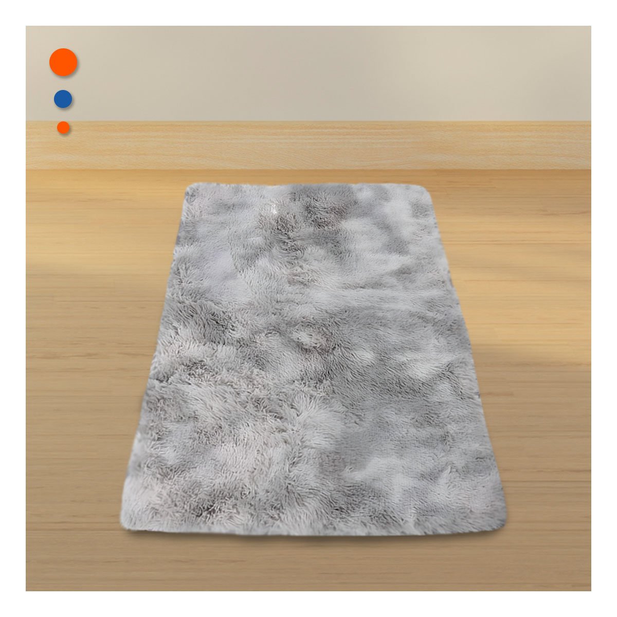 PACK2 TAPETE DE TEXTURA PELUCHE RECTANGULAR PLOMO DIMENSIONES 40X60CM - 5