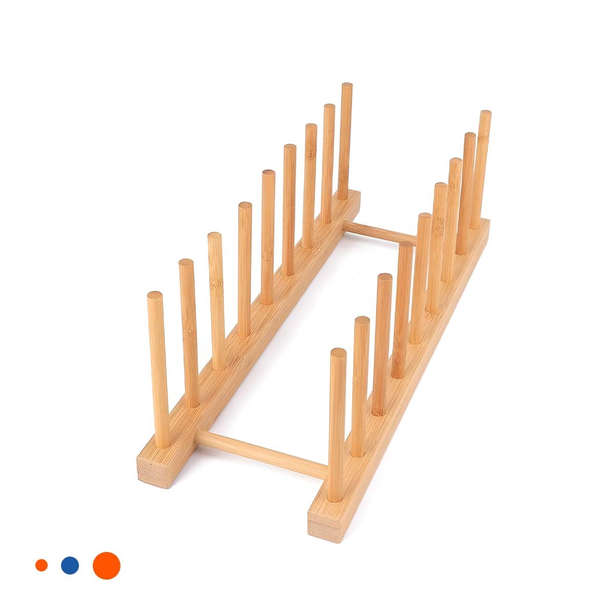 PACK12 MODULO VERSATIL DE BAMBU CON OCHO DIVISIONES PRACTICAS COLOR MADERA Y+REGALO STICKER - 2