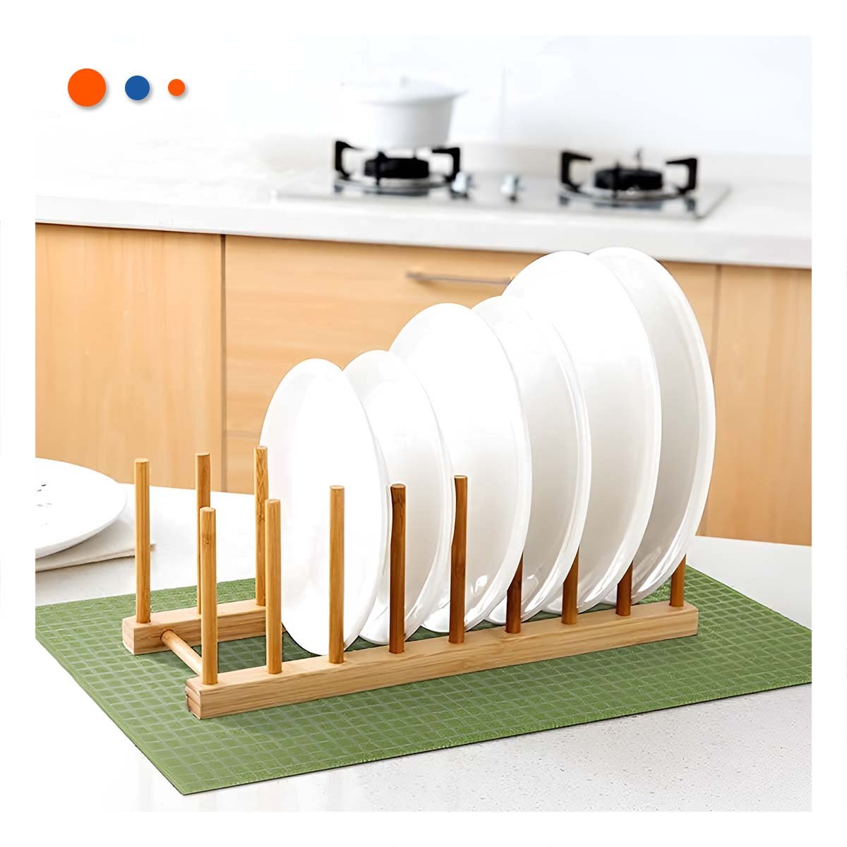 ORGANIZADOR DOMESTICO DE BAMBU CON OCHO DIVISIONES INTERNAS COLOR MADERA Y+PAPEL REGALO - 2