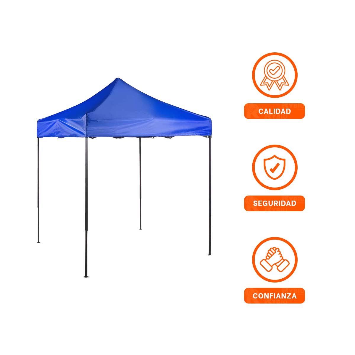TOLDO PLEGABLE PARA JARDIN CON DIMENSIONES 3X3X2.3M Y PRESENTACION COLOR AZUL Y+POST IT - 5