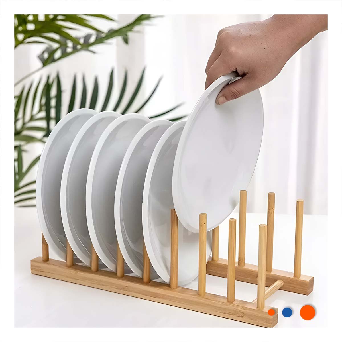 PACK12 MODULO RECTANGULAR DE BAMBU CON OCHO DIVISIONES PARA HOGAR COLOR MADERA Y+PAPEL REGALO - 3