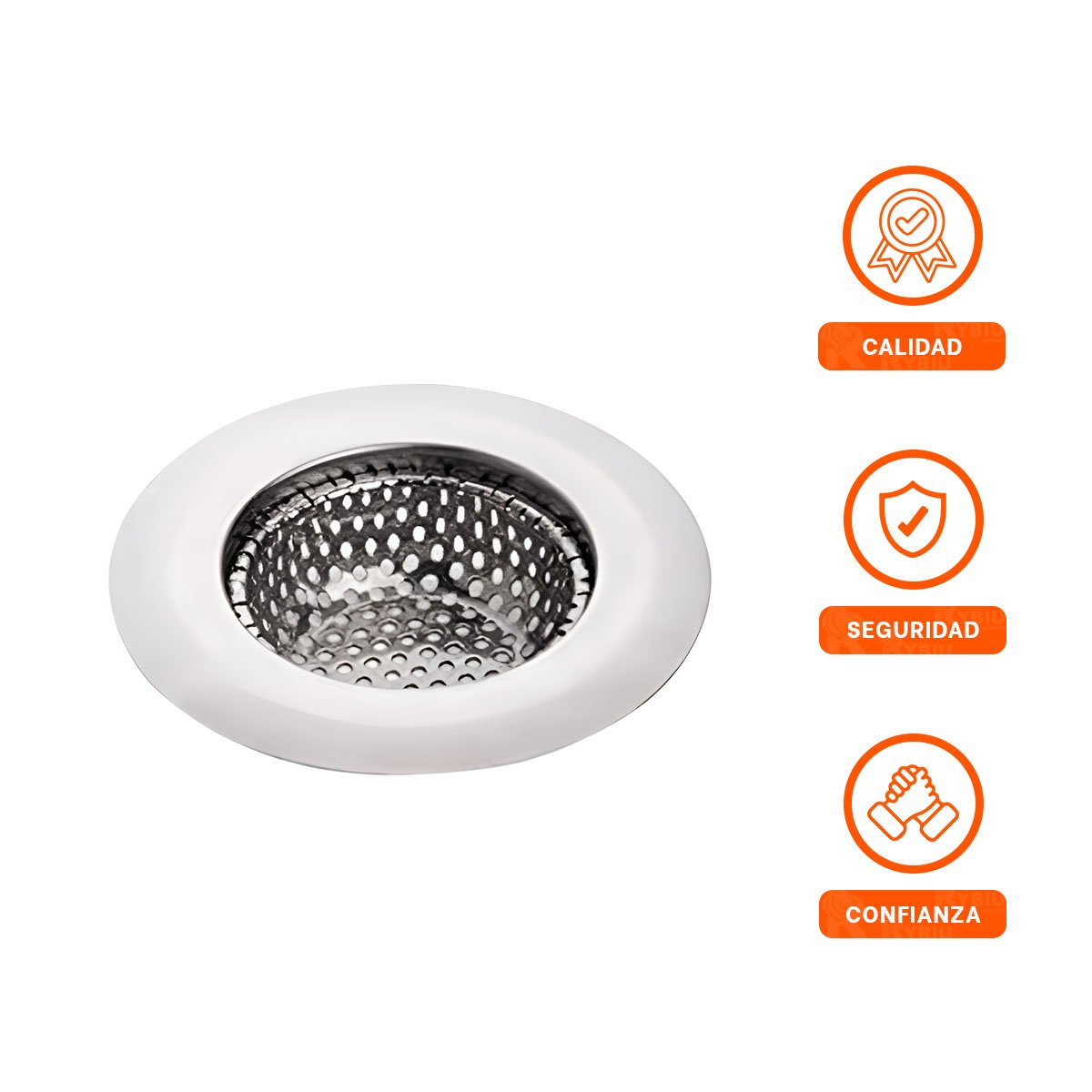 REJILLA DE USO DOMESTICO PARA DRENAJE PLATEADO CON MEDIDA ESTANDAR 7CM Y+POST IT - 5