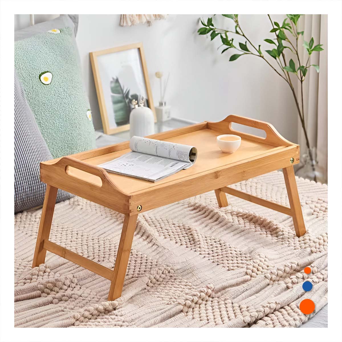 SOPORTE FUNCIONAL PLEGABLE PARA HOGAR EN TONO MOSTAZA CON USO DIARIO Y+PAPEL REGALO - 2