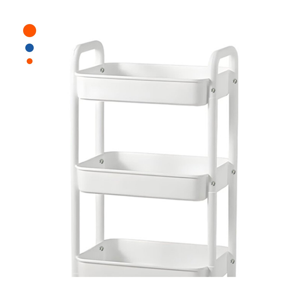 MUEBLE CARRITO BLANCO DE METAL CON 4 NIVELES MOVILES PARA COCINA MODERNA Y+LIGAS REGALO - 5