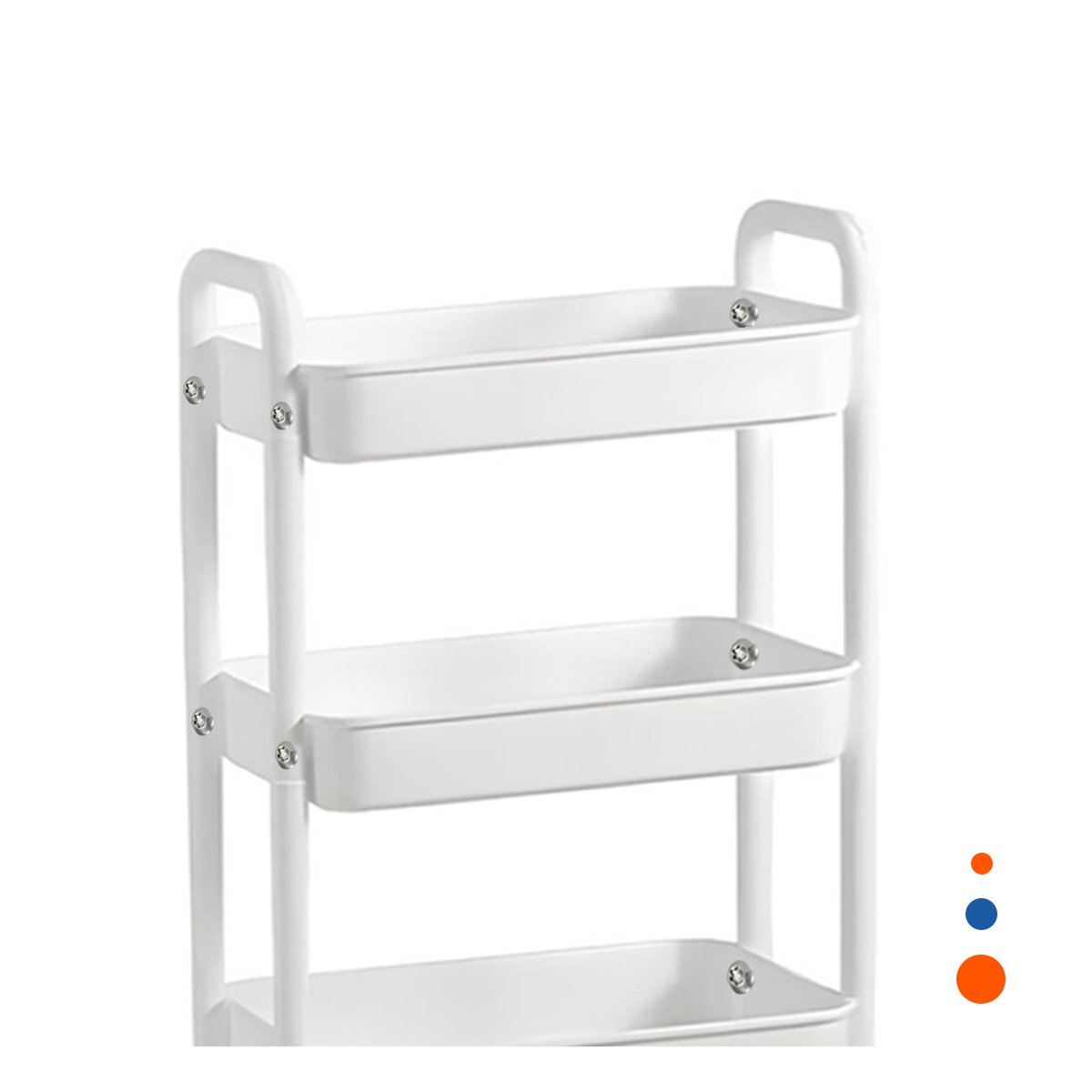 PACK2 SOPORTE BLANCO DE METAL CON 4 NIVELES MOVILES Y ASAS PARA EL HOGAR Y+REGALO STICKER - 2