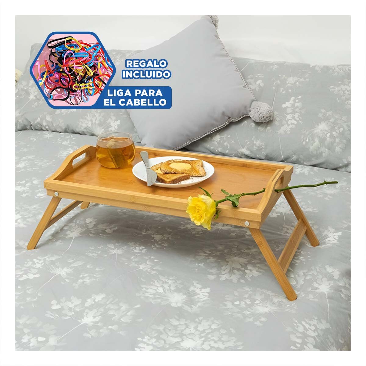 TABLERO PLEGABLE PARA CASA EN COLOR MOSTAZA CON ESTILO HOGAR FUNCIONAL Y+LIGAS REGALO - 2