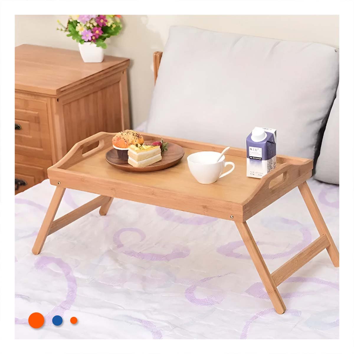 PACK2 MUEBLE AUXILIAR PLEGABLE PARA CASA EN TONO MOSTAZA CON DISENO FUNCIONAL Y+PAPEL REGALO - 2