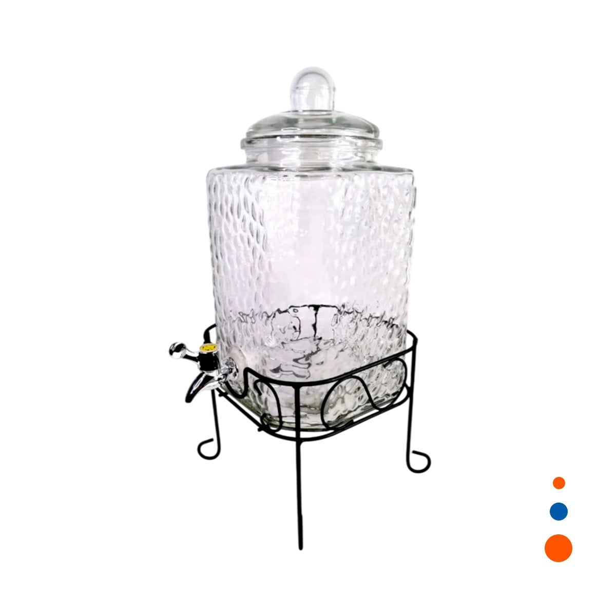 PACK2 ENVASE DE BEBIDA TRANSPARENTE 6L CON BASE METALICA PARA REUNIONES Y+REGALO STICKER - 2