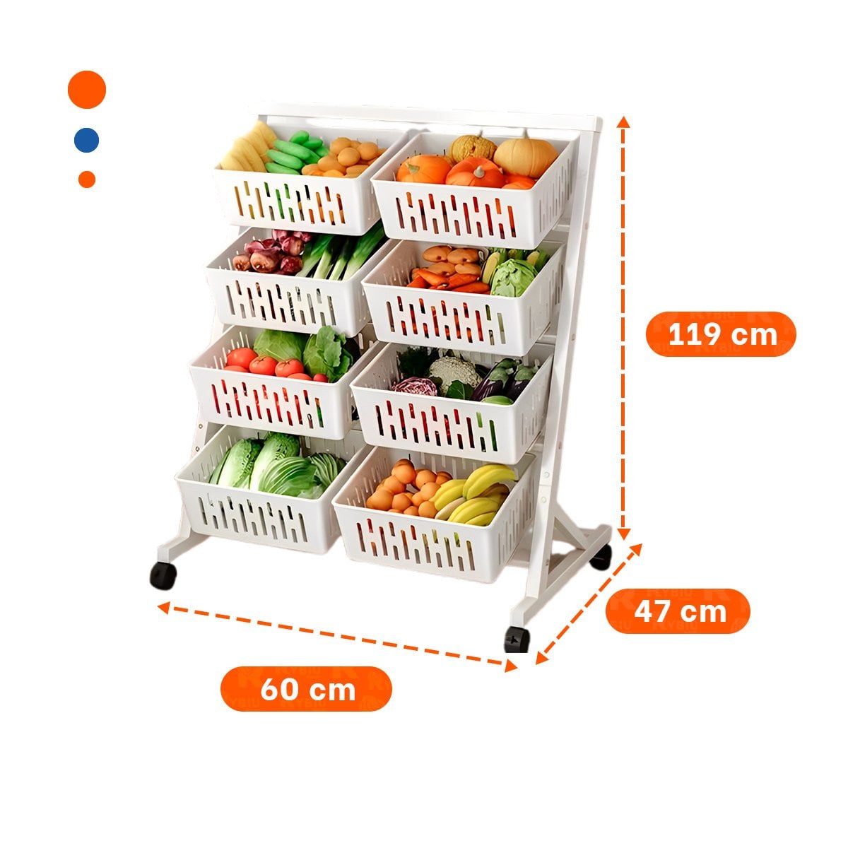 PACK2 SOPORTE ORGANIZADOR BLANCO DE CUATRO NIVELES CON OCHO BANDEJAS PARA HOGAR Y+PAPEL REGALO - 4