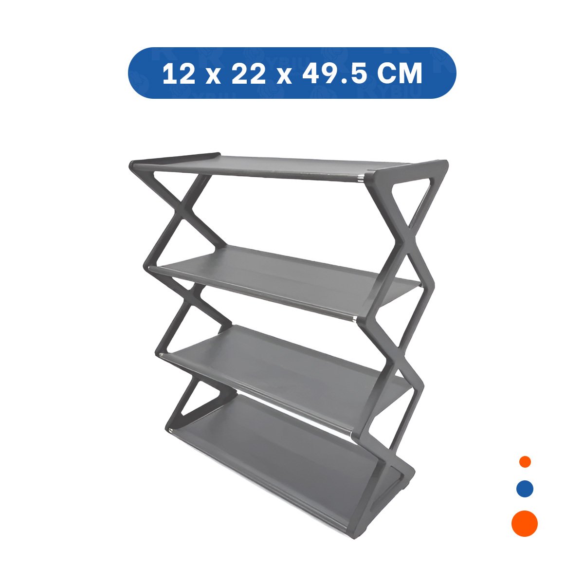 PACK4 BASE PARA CALZADO 4 NIVELES COLOR PLOMO PARA CASA MODERNA Y+PAPEL REGALO - 4