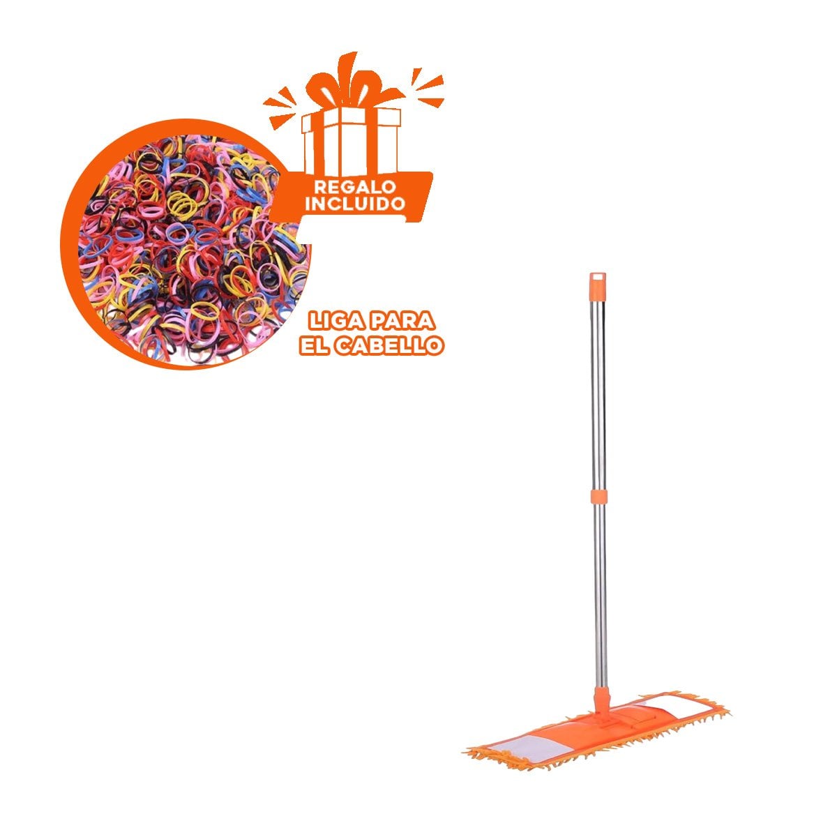 TRAPEDOR RECTANGULAR DE MICROFIBRA NARANJA DE SECADO RAPIDO USO DIARIO Y+LIGAS REGALO - 2