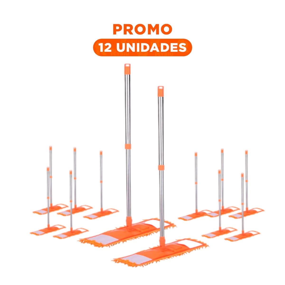 PACK12 REPUESTO RECTANGULAR DE MICROFIBRA NARANJA PRACTICO LIMPIEZA GENERAL - 1